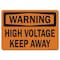 Signmission Safety Sign, OSHA Warning, 7" Height, 10" Width, Rigid Plastic, High Voltage Away, Landscape OS-WS-P-710-L-19673 - alternate 1
